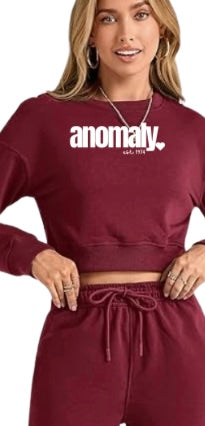 Cropped anomaly🖤 Sweatsuit