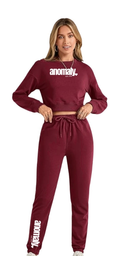 Cropped anomaly🖤 Sweatsuit
