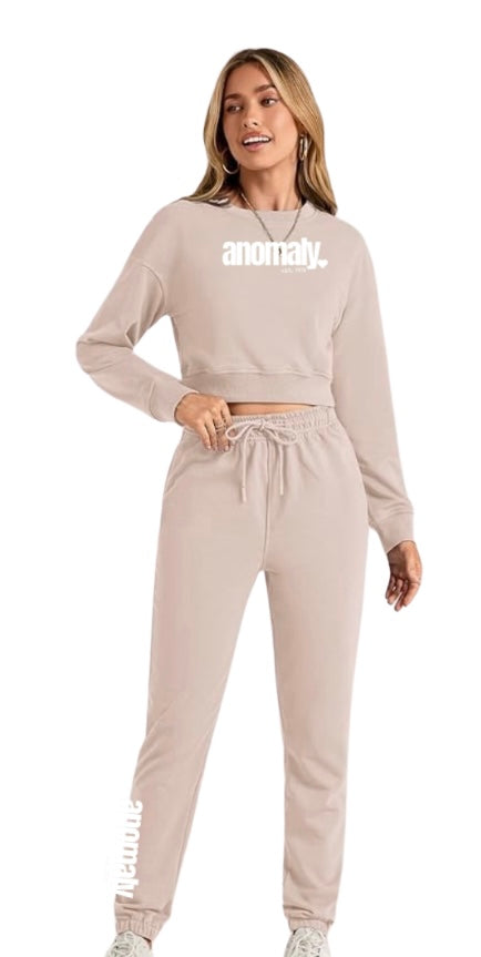 Cropped anomaly🖤 Sweatsuit