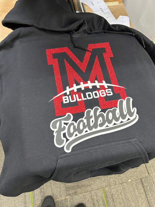 Custom M Football Hoodie
